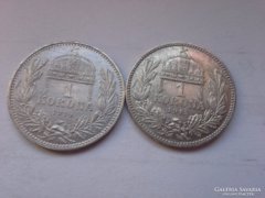 1914,1915 magyar ezüst 1 korona egyben!