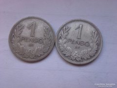 1926,1927 magyar ezüst 1 pengő egyben!
