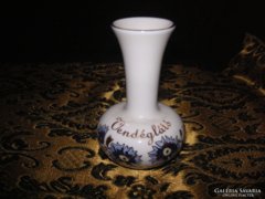 Zsolnay, cornflower vase flawless 11 cm, hand painted, numbered..