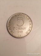 EZÜST 5 FORINT PETŐFI 1948.