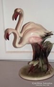 Nagyon szép és dekoratív porcelán flamingo 34 cm