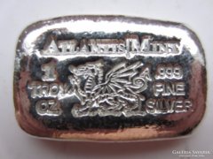 Dragon Sárkány Usa ingot ezüst 0.999 AG silver 1 oz uncia