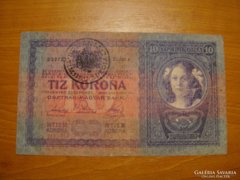 *** ROMÁN bélyegzett  1904 -es 10 korona!! ***
