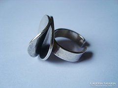 Designer méretes kézműves állítható ezüst gyűrű