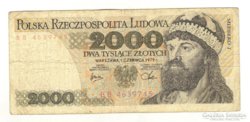 2000 zloty zlotych 1979 Lengyelország