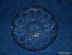 Régi üveg sütemény kínáló tányér 27,5 cm (16/d)
