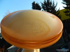 A wonderful antique hand-polished huge glass shade