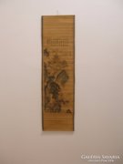 Tájkép pagodával, kínai festmény tekercs