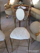 Elegáns tömör réz szék barokk stílusban 2 db