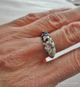 Gyönyörű színes církonköves ezüstgyűrű
