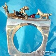 ​Szobor ÉKSZER Arany Ezüst Bronz régi antik hatású gyűrű