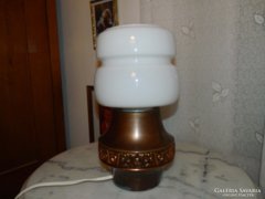 Iparművészeti réz asztali lámpa