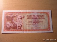 JUGOSZLÁVIA 100 DINÁR 1986 CE