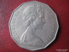 Ausztrália - 50 penny 1980