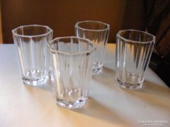 4 db régi üveg vizes pohár