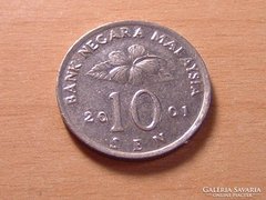 MALAJZIA MALAYSIA 10 SEN 2001 VIRÁG