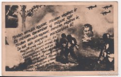 II. világháború katonai verses képeslap 