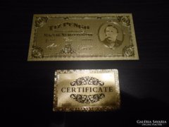 1926 10 pengő aranyozott bankjegy utánzat!