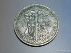 ap 102 - 1935 Ezüst 1/2 korona /half crown/ V. György 
