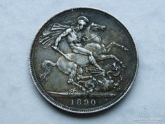 Ap 122 - 1890 Viktória Királynő Ezüst 1 korona /crown/