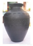 Mohácsi jelzett zsűrizett  kerámia váza 23,5 cm