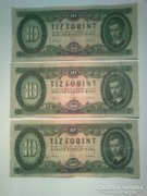 3 db 10 Forint 1962.X. 12.
