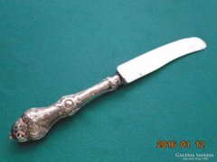 Antik-Barokk ezüst nyelü kés-21,5 cm