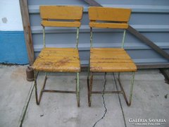 Retro, csővázas kerti szék - két darab - együtt eladó