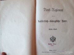Szolgálati szabályzat 1873 első kiadás LEÁRAZTAM