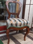 Bieder szék korabeli, restaurált igényes szép db.
