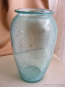 nagyméretű karcagi fátyolüveg váza 