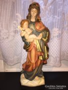   Barokk faragott fa Szűz Mária kis Jézussal szobor