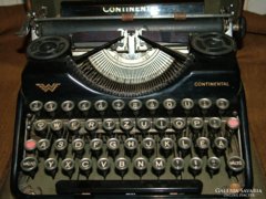 Continental  írógép 1930-as évek ,eredeti blombával