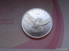 CANADA bagoly 1 uncia 0,999 ezüst 