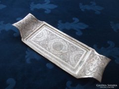 Isfahan Perzsa antik ezüst berakásos tálca