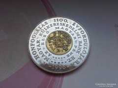 Honfoglalás 1100 évf ezüst 1 uncia 0,925