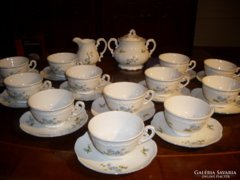 Zsolnay  12  személyes barackvirágos teás  készlet