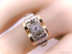 Arany Gyűrű - Antik Francia Aranygyűrű 18 KT - Brill Gyémánt