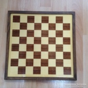 Régi intarziás sakk táblla fa keretben