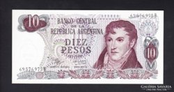 Argentina 10 peso  1970-73 UNC