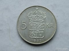 Ap 177 - 1955 Ezüst 5 korona Svédország