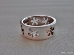 Szép régi vastag ezüst karikagyűrű