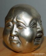 Tibeti ezüst négy arcú Buddha 