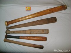 Öt darab retro baseball ütő - együtt eladó