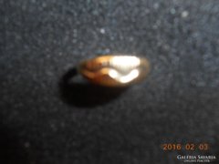 14 k Arany Gyűrű + Csont Ékszertartó Szelence
