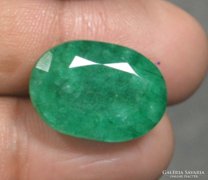 14,2 ct zambiai smaragd ovális GGL eredetigazolással