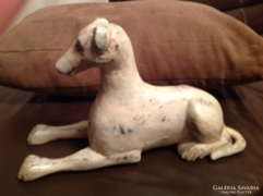Csodálatos nagyméretű antik porcelán agár kutya 