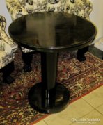 Art Deco fekete kerek asztal