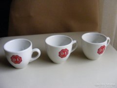 3 db vastagfalú Douwe Egberts porcelán kávés csésze