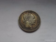 1890 ezüst 1 Florin ritka patinás db